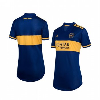 Women's Boca Juniors Navy Home Short Sleeve Jersey 19-20