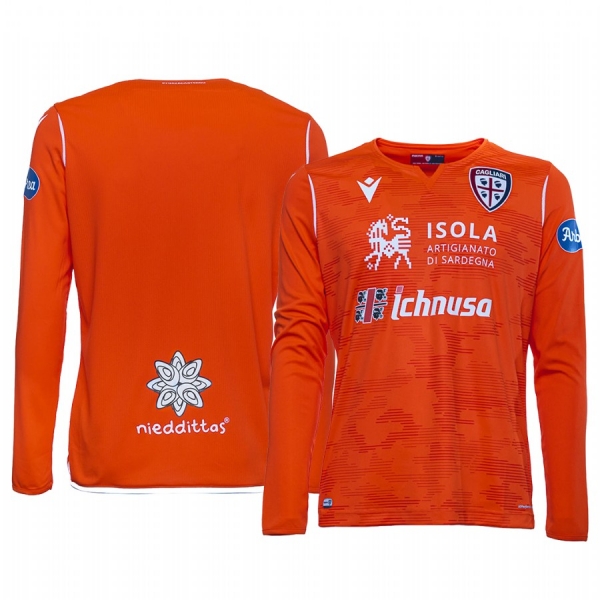 19-20 Cagliari Calcio Orange Goalkeeper Away Jersey Men's