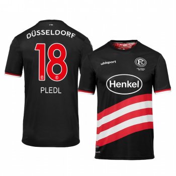 Fortuna Düsseldorf Thomas Pledl 19-20 Third Men's Black Short Sleeve Jersey