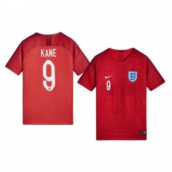 Youth Harry Kane England 2018 World Cup Away Red Short Sleeve Jersey