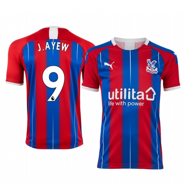 Youth Jordan Ayew Crystal Palace Home Red Blue Short Sleeve Jersey