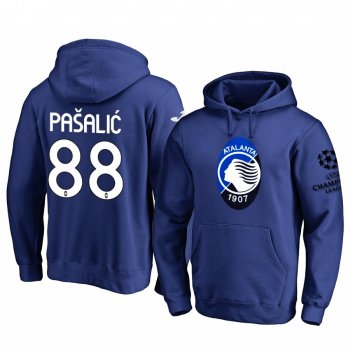 Mario Pasalic Atalanta Team Logo Royal 2020 UEFA Champion League Pullover Hoodie