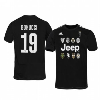 Leonardo Bonucci Juventus Historic Logo Black Short Sleeve Jersey