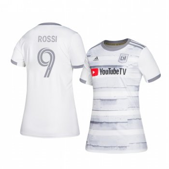 Women's Diego Rossi Los Angeles FC 2020-21 Away Replica Short Sleeve White Jersey