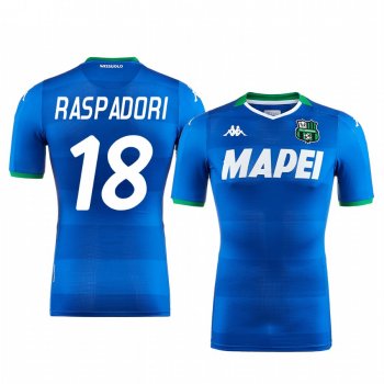 Giacomo Raspadori U.S. Sassuolo Calcio 2019-20 Blue Third Men's Short Sleeve Jersey