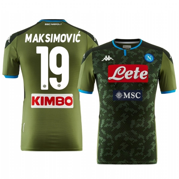 Nikola Maksimović SSC Napoli 19-20 Away Short Sleeve Jersey