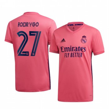 Rodrygo Real Madrid 2020-21 Away Men's Pink Short Sleeve Jersey