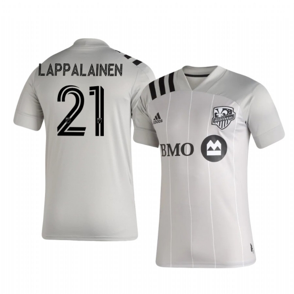 Lassi Lappalainen Montreal Impact 2020-21 Away Replica Short Sleeve Gray Jersey