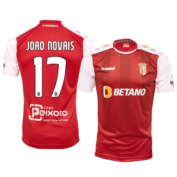 Joao Novais Braga Home Red Short Sleeve Jersey