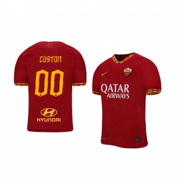 Men's Custom AS Roma 19-20 Home Jersey