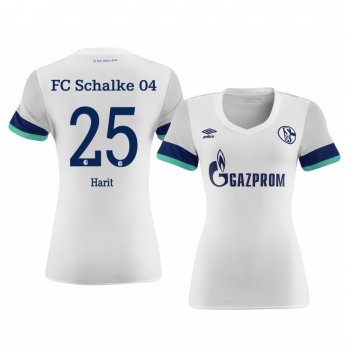 Women's Schalke 04 Amine Harit White Away Jersey 19-20