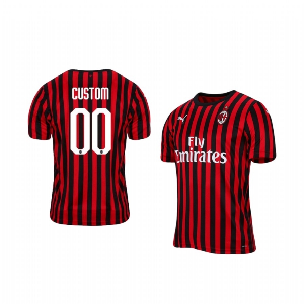 Men's Custom AC Milan 19-20 Home Jersey