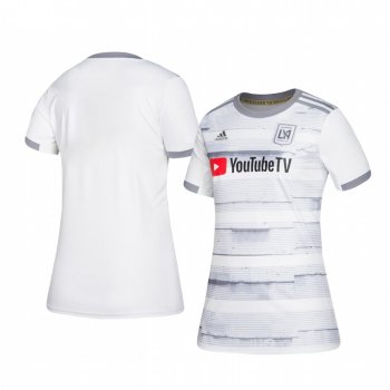 Women's Los Angeles FC 2020-21 Away Replica Short Sleeve White Jersey