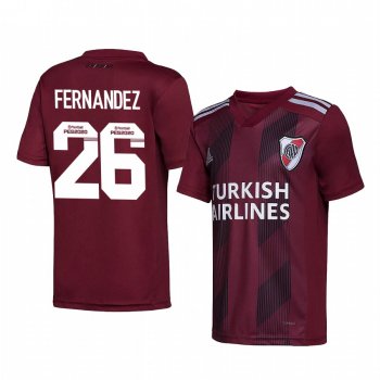 River Plate Ignacio Fernandez 2020 Away Men's Red Short Sleeve Jersey