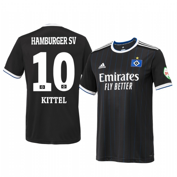 Hamburger SV Sonny Kittel 19-20 Third Men's Black Short Sleeve Jersey