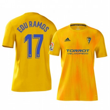 Edu Ramos Cadiz CF Home Yellow Short Sleeve Jersey