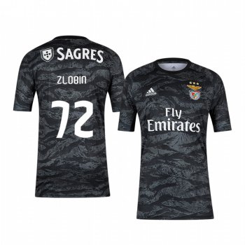 19-20 Benfica Ivan Zlobin Black Goalkeeper Short Sleeve Jersey Men's