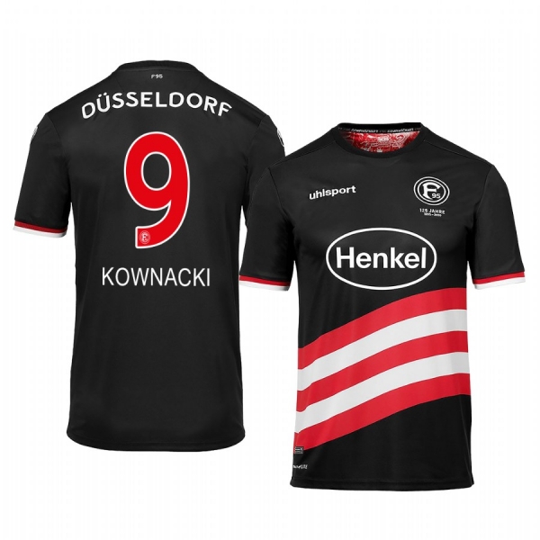 Fortuna Düsseldorf Dawid Kownacki 19-20 Third Men's Black Short Sleeve Jersey