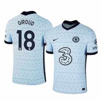 Olivier Giroud Chelsea 2020-21 Away Replica Short Sleeve Light Blue Jersey