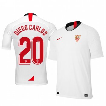 Youth Diego Carlos Sevilla 19-20 Home White Short Sleeve Jersey