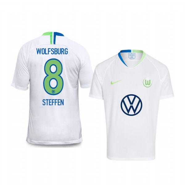 Youth VfL Wolfsburg Renato Steffen White Event Short Sleeve Jersey 19-20