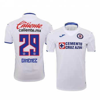 Santiago Gimenez Cruz Azul 19-20 Away Men's White Official Short Sleeve Jersey