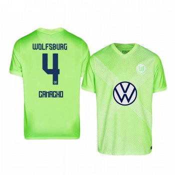 Ignacio Camacho VfL Wolfsburg 2020-21 Away Men's Green Short Sleeve Jersey