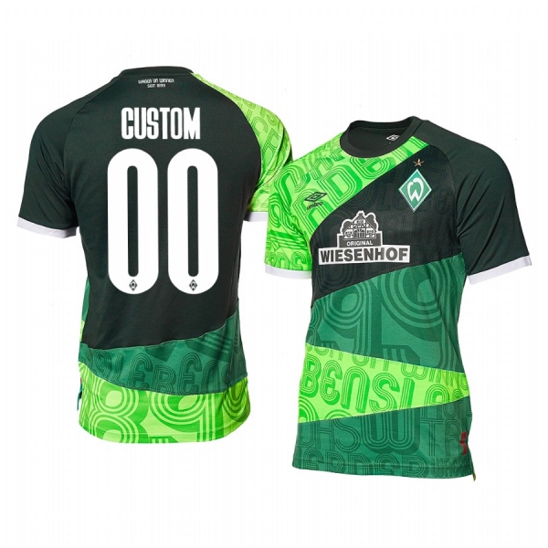 Custom Werder Bremen Green 120-Years Anniversary Men's Short Sleeve Jersey