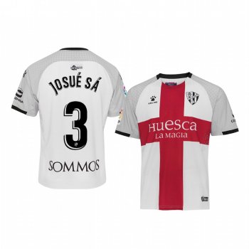 Josue Sa SD Huesca Away White Short Sleeve Jersey