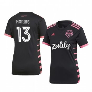 Women's Seattle Sounders FC Jordan Morris Black Nightfall Short Sleeve Jersey 2020