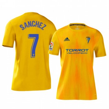 Salvi Sanchez Cadiz CF Home Yellow Short Sleeve Jersey