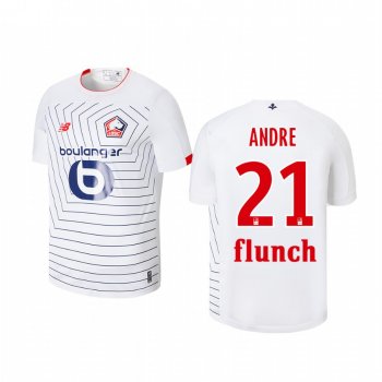 Youth Lille OSC Benjamin Andre White Third Short Sleeve Jersey 19-20