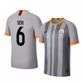 Jean Michael Seri Galatasaray 19-20 Gray Third Men's Short Sleeve Jersey