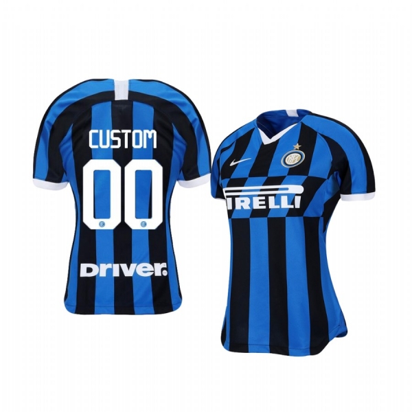 Women's Custom Internazionale Milano 19-20 Home Jersey