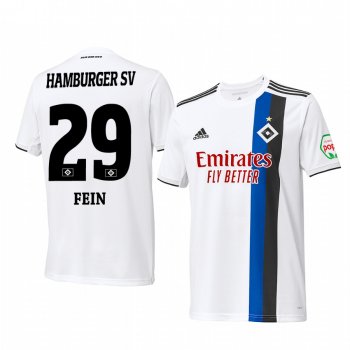 Hamburger SV Adrian Fein 19-20 Home Men's White Short Sleeve Jersey