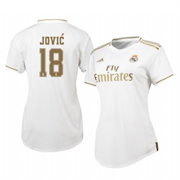 Women's Luka Jovic Real Madrid Home Jersey 19-20