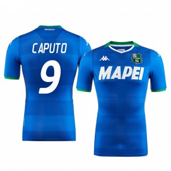 Francesco Caputo U.S. Sassuolo Calcio 2019-20 Blue Third Men's Short Sleeve Jersey