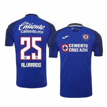 Roberto Alvarado Cruz Azul 19-20 Home Men's Royal Official Short Sleeve Jersey