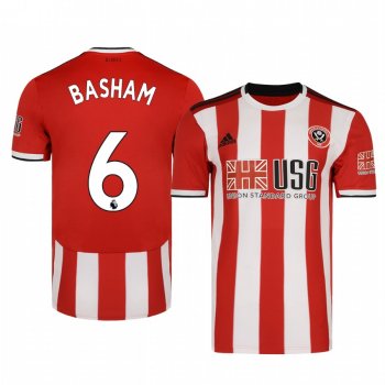 Men's Chris Basham Sheffield United Home Short Sleeve Jersey 19-20