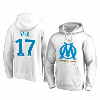 Bouna Sarr Olympique de Marseille Team Logo White Iconic Pullover Hoodie