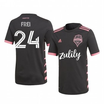 Youth Seattle Sounders FC Stefan Frei Black Nightfall Short Sleeve Jersey 2020