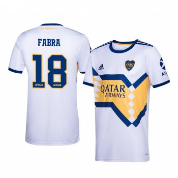 Frank Fabra Boca Juniors 2020-21 White Away Official Jersey Men's