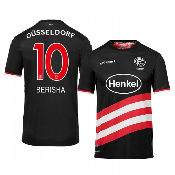 Fortuna Düsseldorf Valon Berisha 19-20 Third Men's Black Short Sleeve Jersey