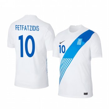 Giannis Fetfatzidis Greece 2020 White Home Men's Short Sleeve Jersey