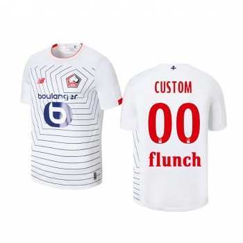 Youth Lille OSC Custom Youth White Third Short Sleeve Jersey 19-20