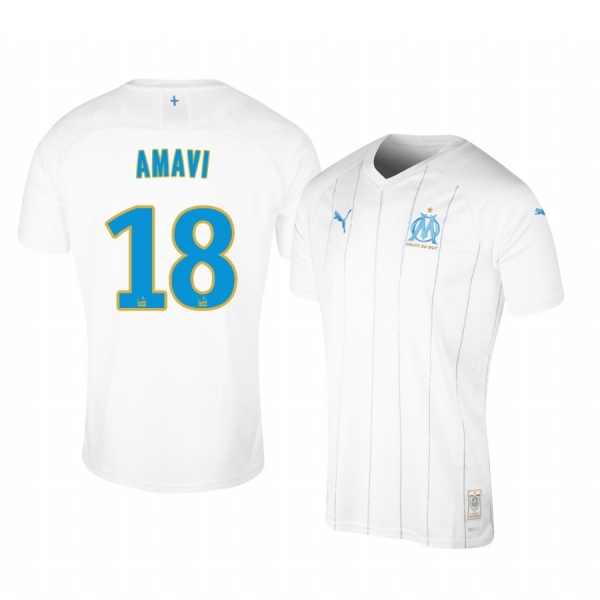 Men's Olympique de Marseille Jordan Amavi Home Jersey 19-20