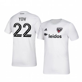 Griffin Yow D.C. United 2020-21 Away Men's White Short Sleeve Jersey