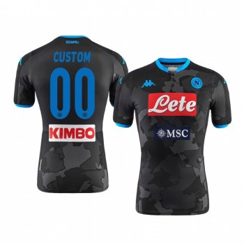 Custom SSC Napoli 19-20 Fourth Men's Black Camo District Jersey