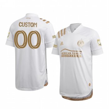 Custom Atlanta United White 2020 Kings Men's Authentic Short Sleeve Jersey