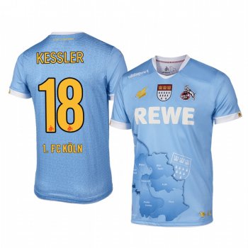 1. FC Koln Thomas Kessler 19-20 Goalkeeper Men's Blue Short Sleeve Jersey